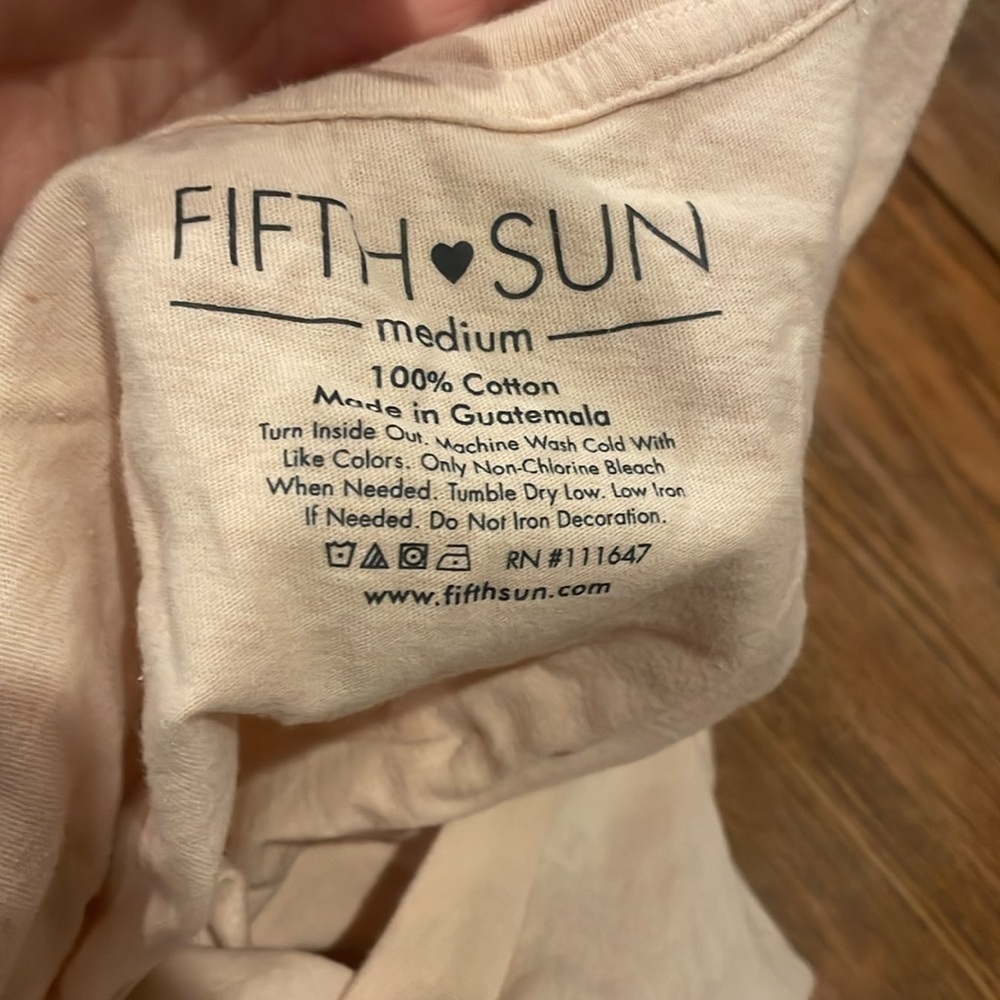 EUC Fifth Sun Light Pink Mom Tank Top Size Medium - Picture 4 of 5